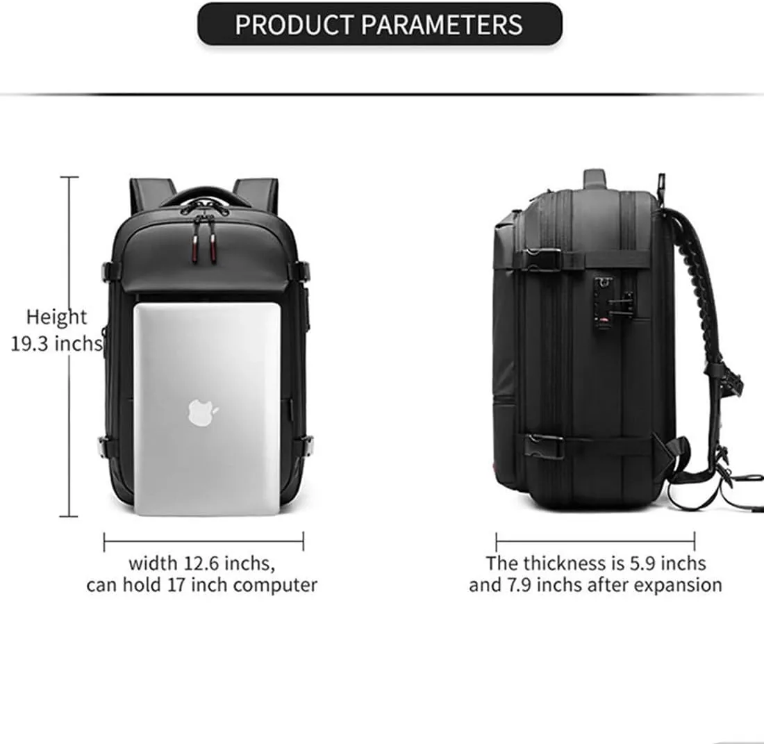 Vacpack Backpack, Vacpack Vacuum Backpack Luggage, Waterproof And Anti-Theft Expandable Large Capacity (Gray   Vacuum Pump)