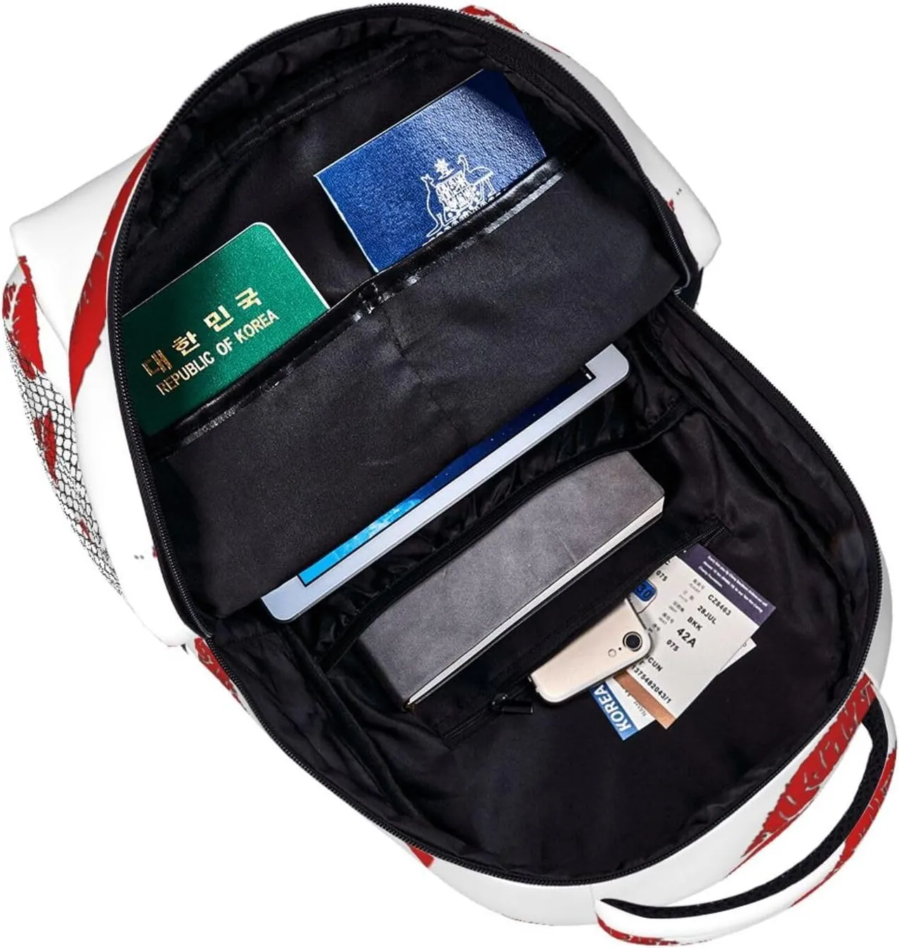 Valentine Kiss Hot Red Nice Lips Casual Backpack Travel Pack Bag Laptop Backpacks With Side Pockets Front Zipper Pockets Bookpack Daypack Picnic Rucksack Computer Bag