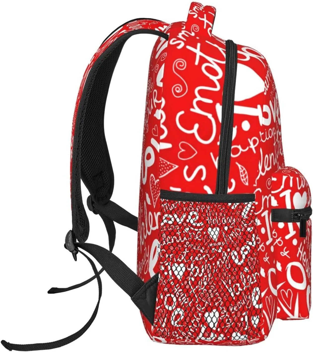 Valentine'S Day Love Heart Holiday Backpacks 15 Inch Laptop Backpack Multipurpose Double Shoulder Bag For Men Women Gifts