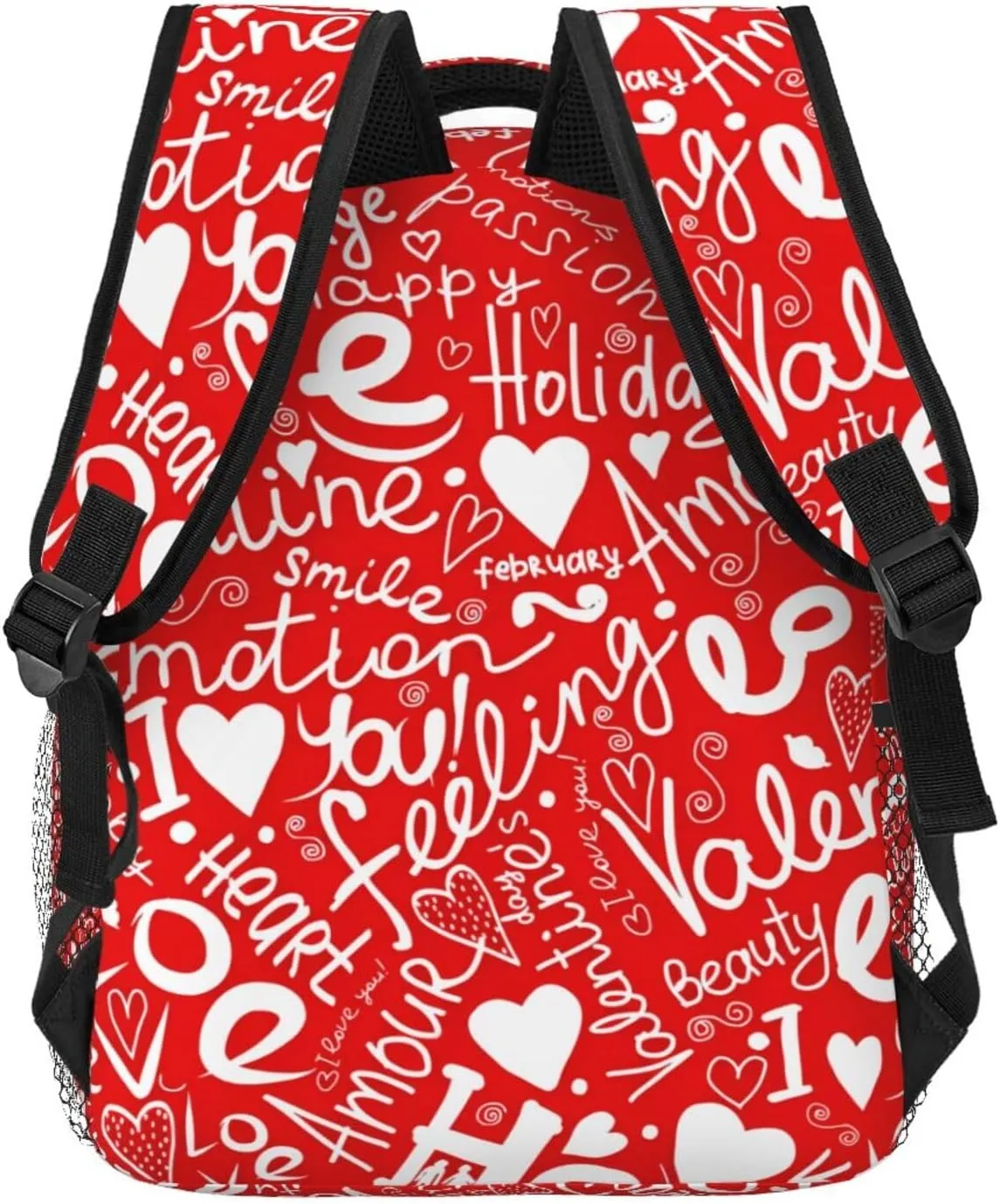 Valentine'S Day Love Heart Holiday Backpacks 15 Inch Laptop Backpack Multipurpose Double Shoulder Bag For Men Women Gifts