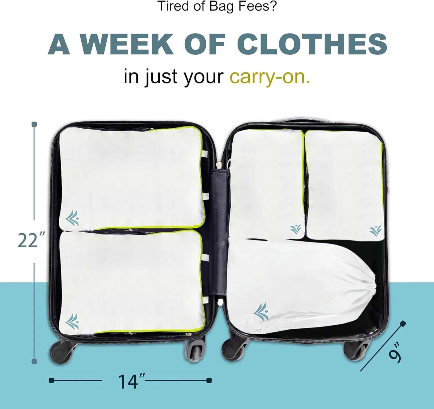 VDF Compression Packing Cubes for Travel,Luggage and Backpack Organizer Packaging,travel size Luggage Bags with Shoe Bag (White, 3 Piece)