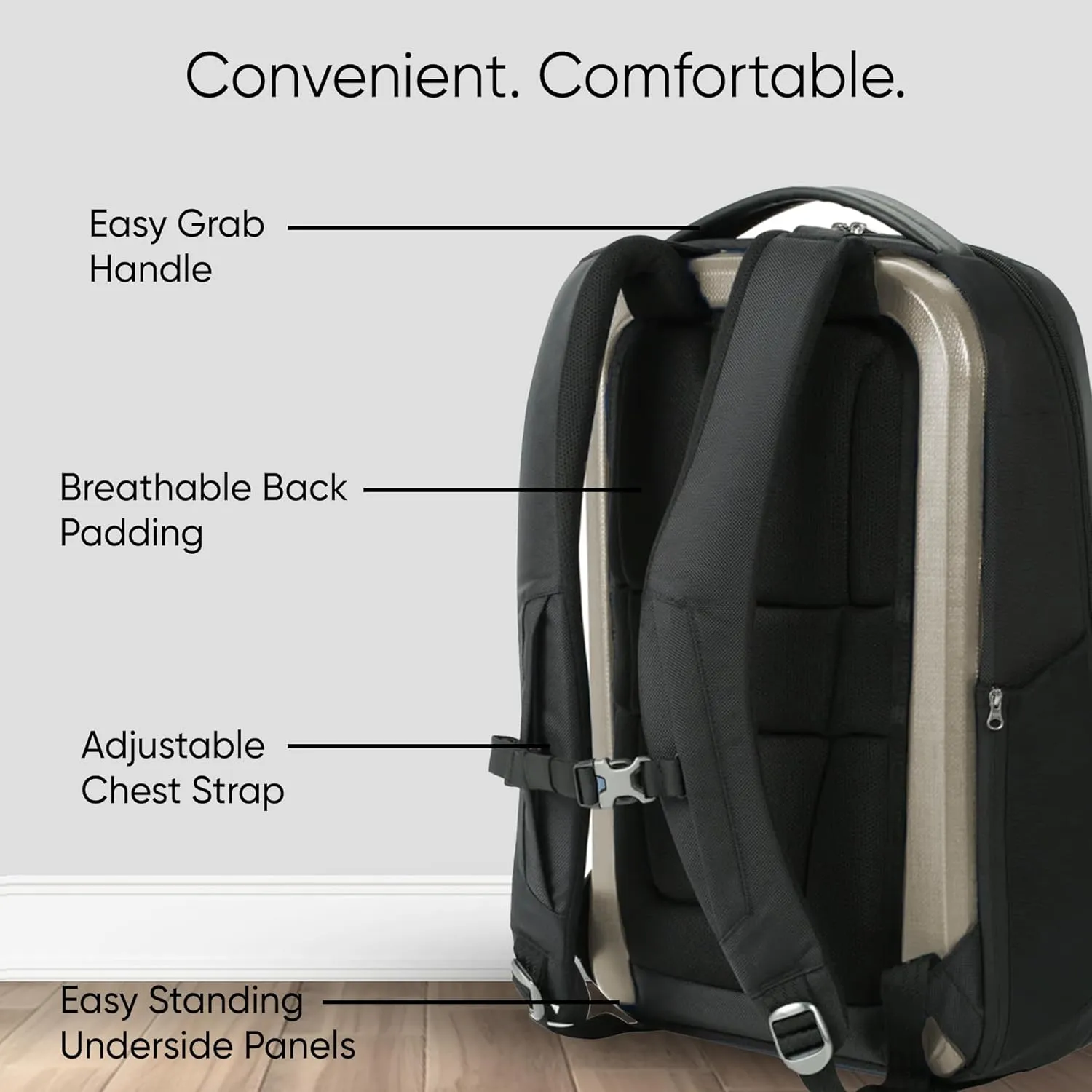 Venture Slim Laptop Backpack, Durable, Sleek, Flight Approved, Fits Up to 17" Laptop, Breathable, Lightweight (Copper Brown, Slim)
