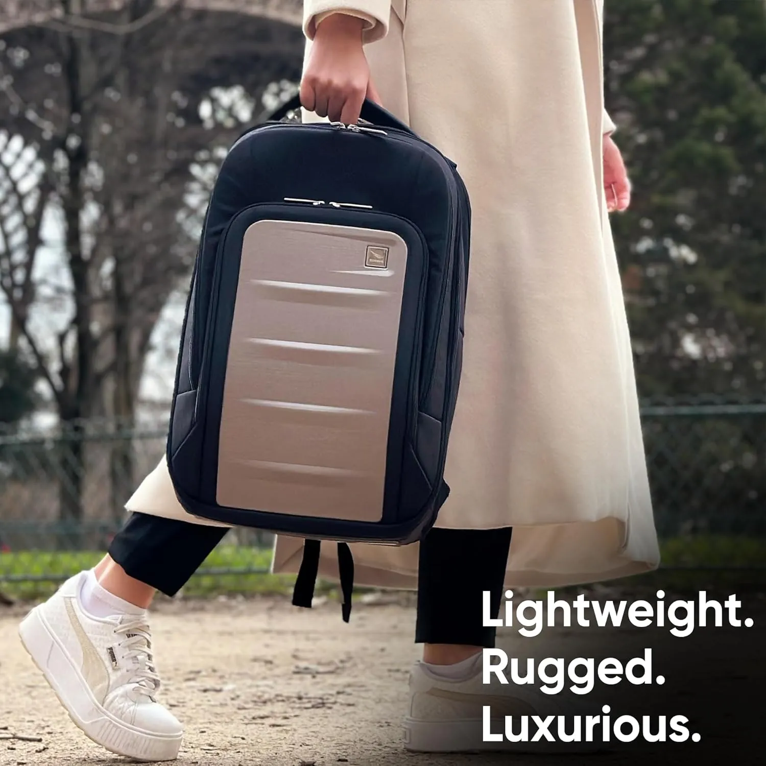 Venture Slim Laptop Backpack, Durable, Sleek, Flight Approved, Fits Up to 17" Laptop, Breathable, Lightweight (Copper Brown, Slim)