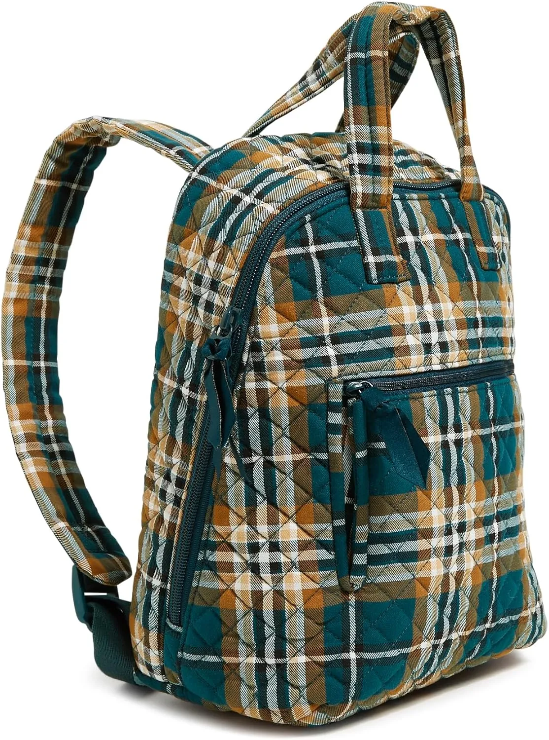 Vera Bradley Cotton Mini Totepack Backpack, Orchard Plaid