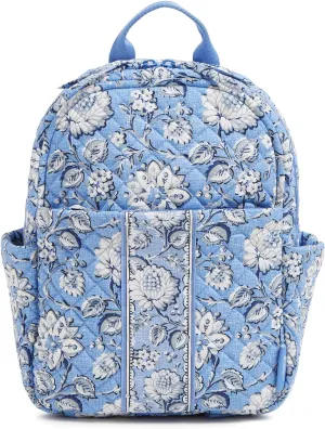 Vera Bradley Cotton Small Backpack, Sweet Garden Blue