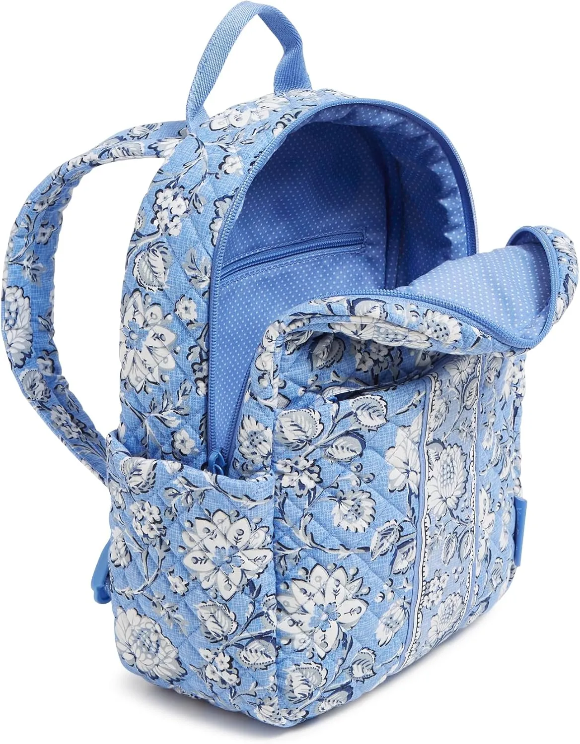 Vera Bradley Cotton Small Backpack, Sweet Garden Blue