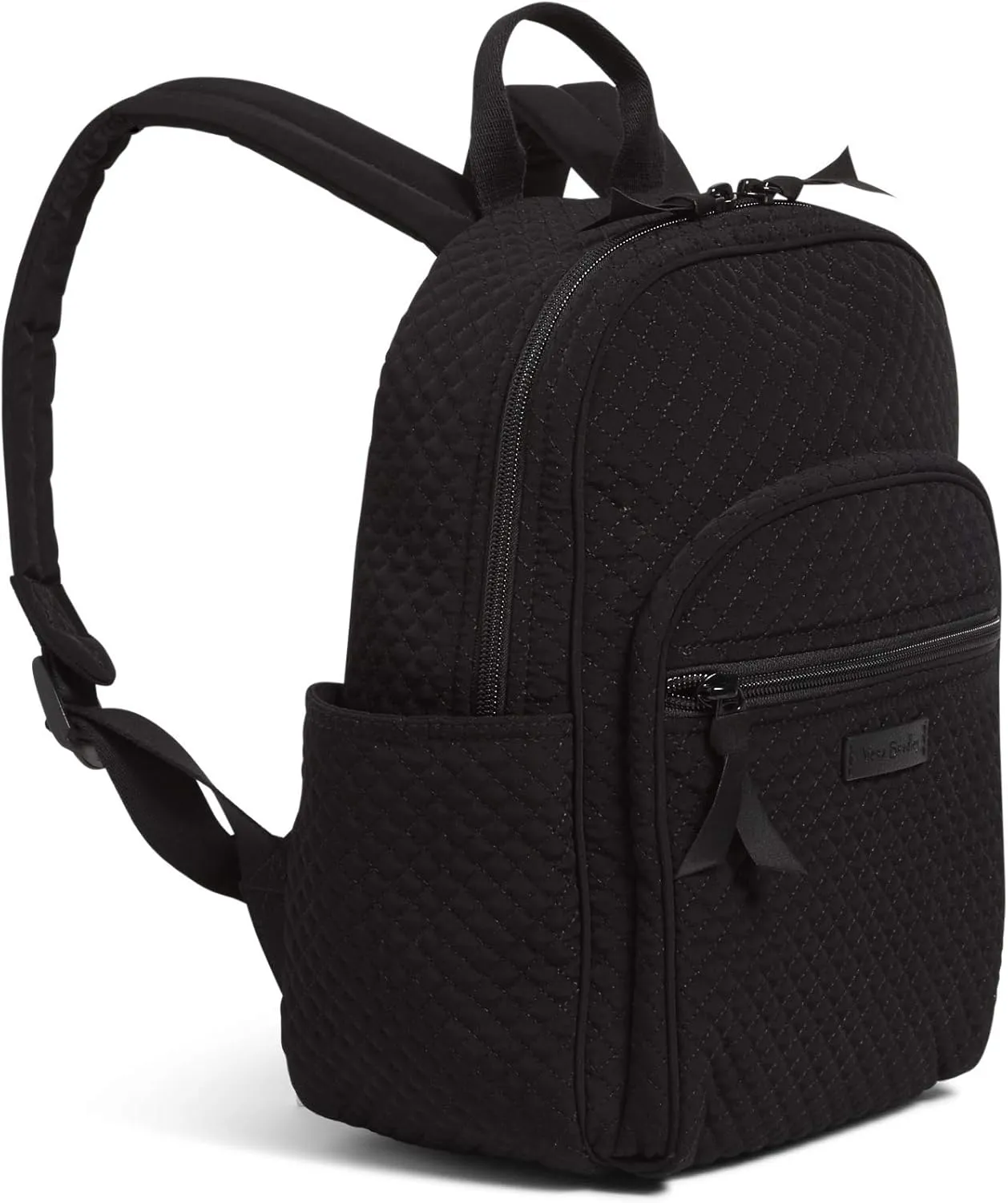 Vera Bradley Women's Microfiber Small Backpack, True Black, One Size