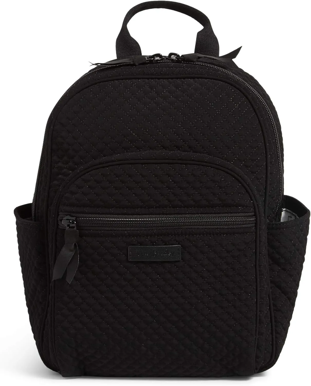 Vera Bradley Women's Microfiber Small Backpack, True Black, One Size