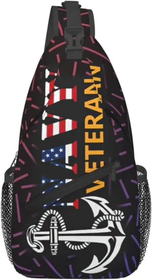 Veteran Premium Small Crossbody Backpack Sling Bag For Men Women Mini One Shoulder Chest Bags Gym Sport Travel Hiking Daypack