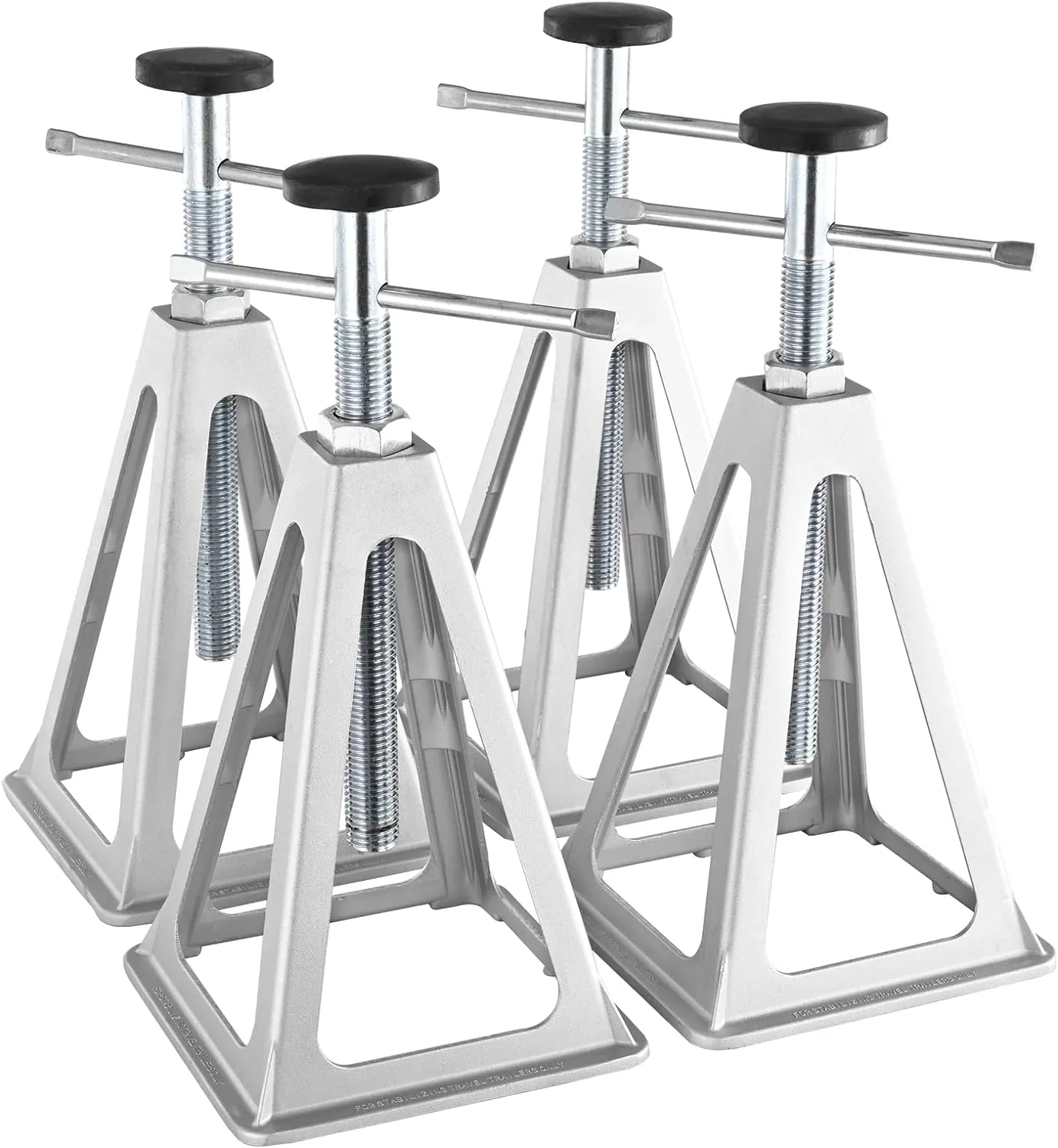 VEVOR RV Stabilizer Jacks, 4 Pack Aluminum RV Leveling Jacks, RV Stack Jacks for RV Travel Trailer Camper, Single Screw Jack Support up to 6000 Lbs, Adjustable from 11 inch to 17 inch