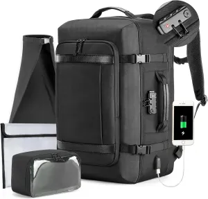 VGOAL Carry on Backpack, 40L Expandable Travel Weekender Overnight Luggage Bag Extra Large Backpack Fit up to 17.3" Laptop