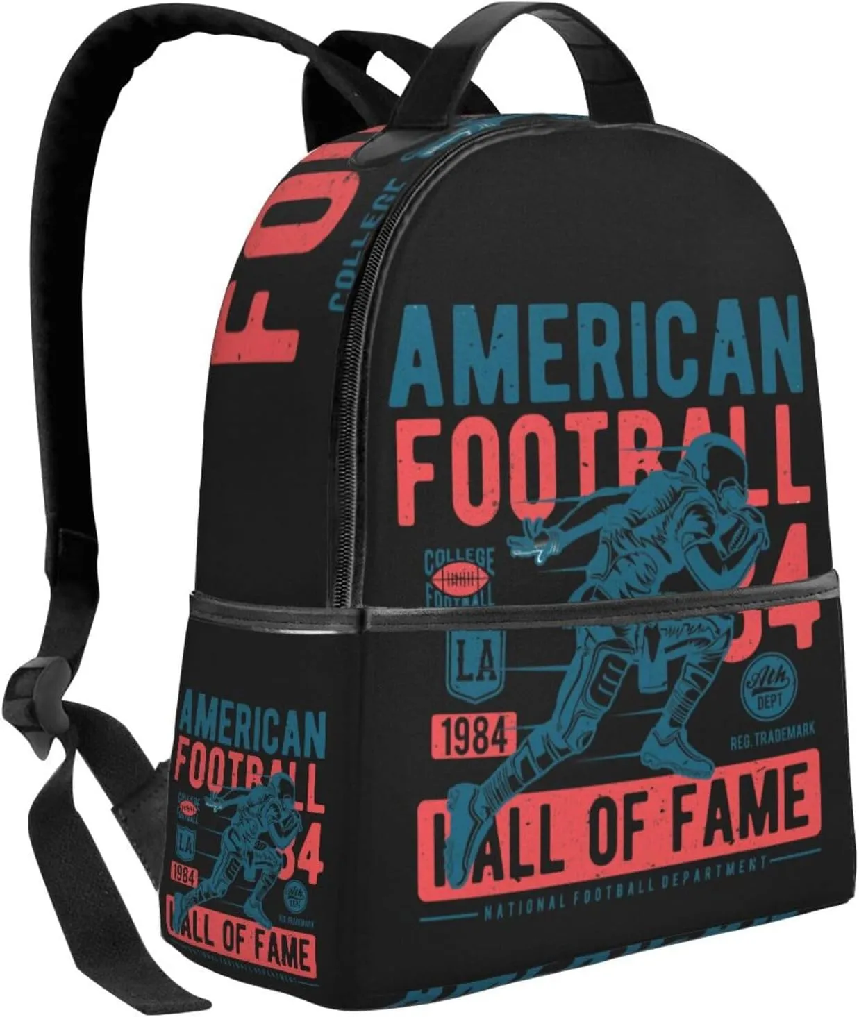Vintage American Football Backpack Lightweight Laptop Backpacks Casual Double Shoulder Backpack For Women Men Travel