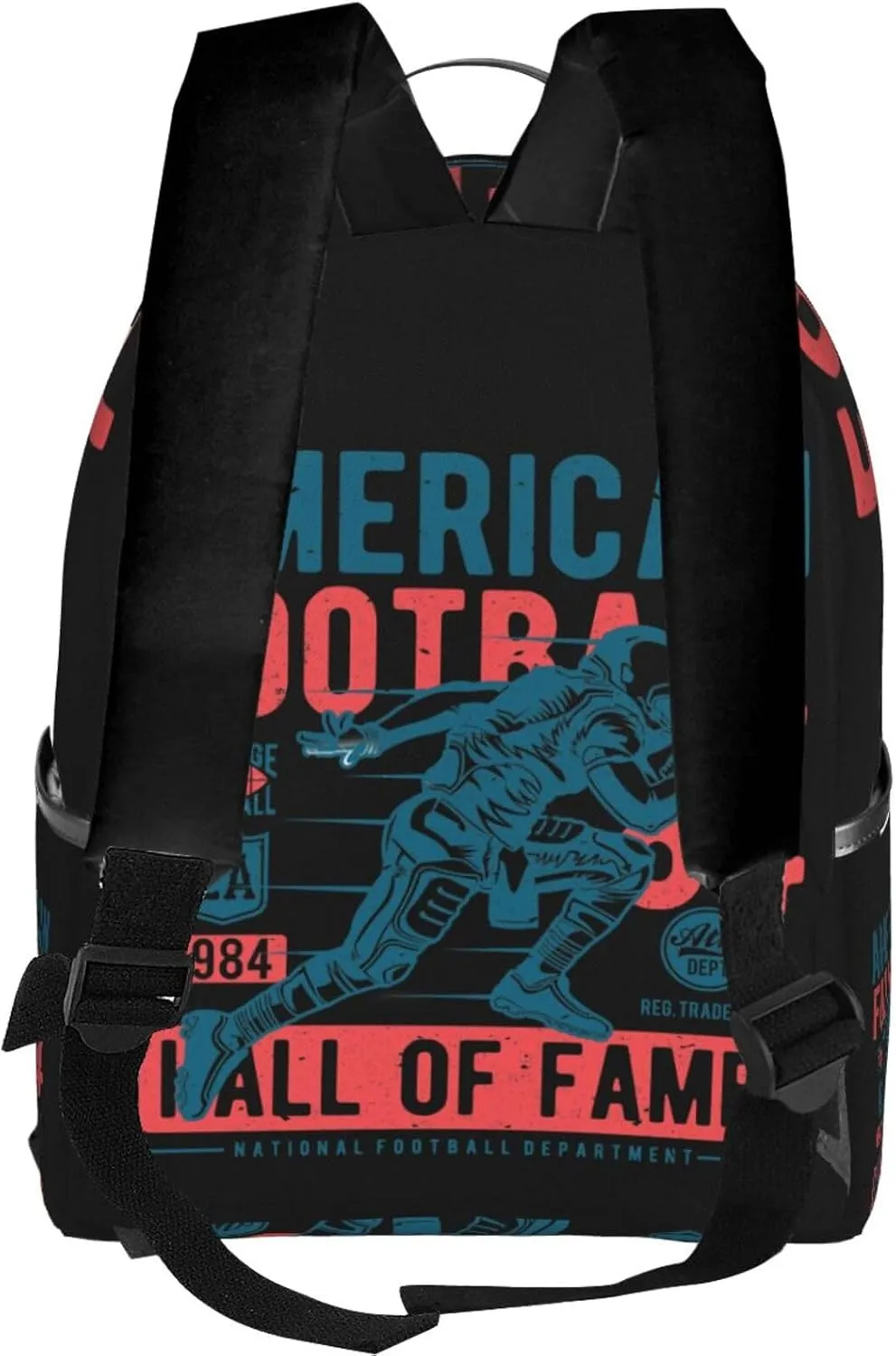 Vintage American Football Backpack Lightweight Laptop Backpacks Casual Double Shoulder Backpack For Women Men Travel