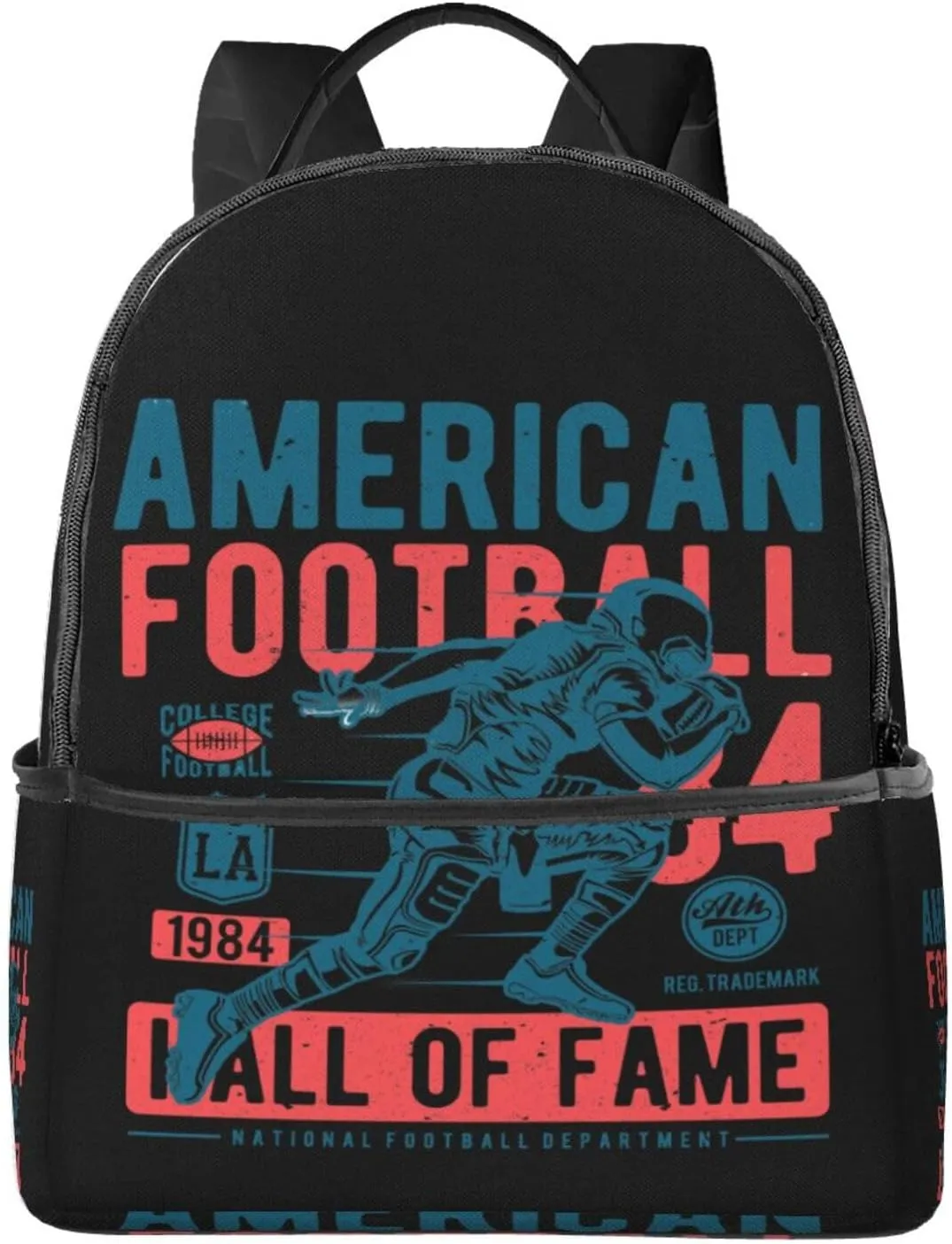 Vintage American Football Backpack Lightweight Laptop Backpacks Casual Double Shoulder Backpack For Women Men Travel