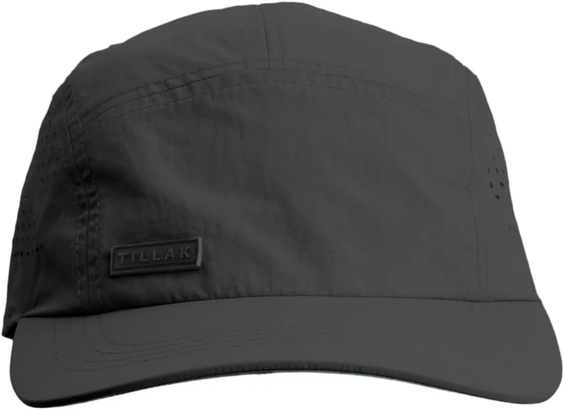 Vista Hat, Lightweight Nylon 5 Panel Cap with Snap Closure and Laser-Cut Ventilation