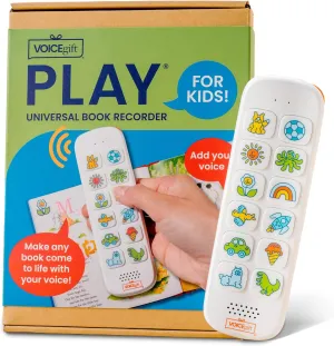 VoiceGift PLAY - Create Joyful Connections and Routines with Your Child. Explore Our Screen-Free Audio Notes for Kids, a Voice Recorder, Portable Audiobook Story Player, with Fun Interactive Stickers