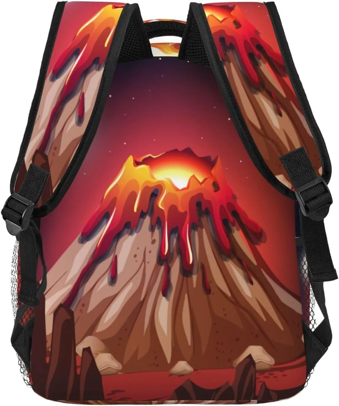 Volcano Eruption Backpack for Men Women, Travel Laptop Backpack Computer Bag Daypack for Business Work Weekender