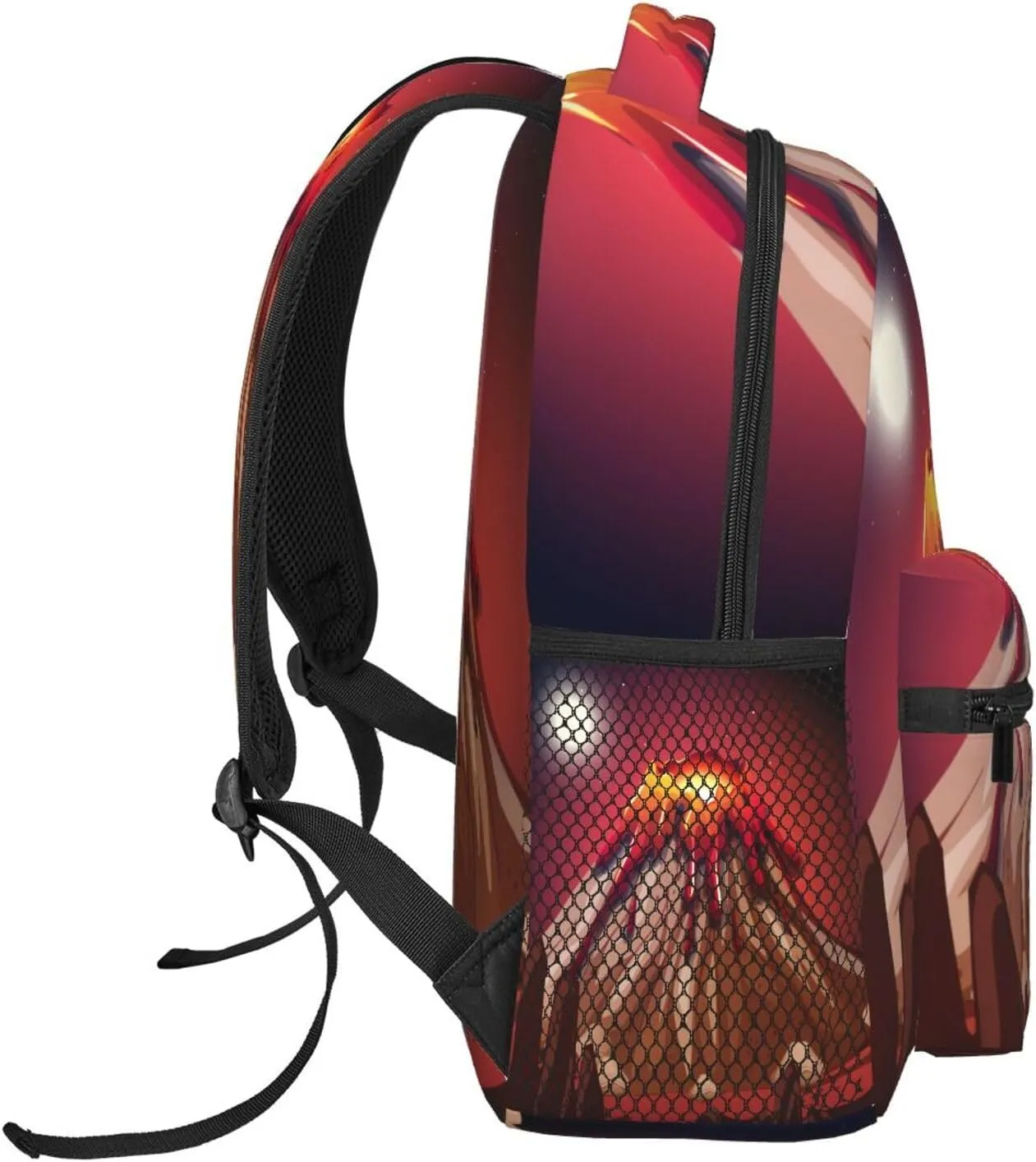 Volcano Eruption Backpack for Men Women, Travel Laptop Backpack Computer Bag Daypack for Business Work Weekender