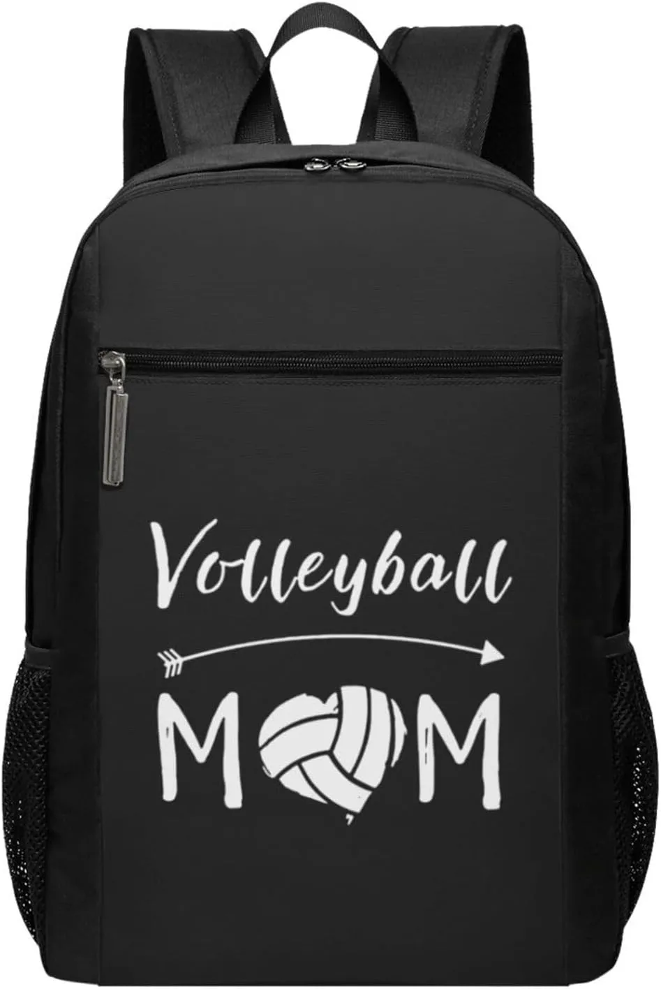 Volleyball Mom Travel Laptop Backpack, Business Anti Theft Slim Sturdy Laptops Backpacks, College Computer Bag Gift for Men & Women Fits 17 Inch Notebook,Black