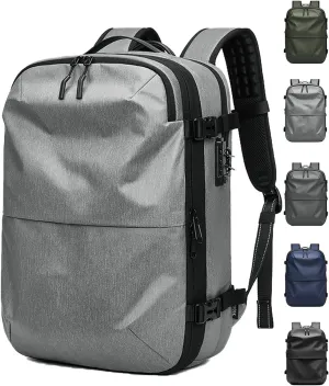 Voyagevac Vacuum Backpack for Travel, Air Travel Bag 2nd Gen, Anti-Theft and Wear-Resistant, Large Capacity (Light Gray, No air pump)