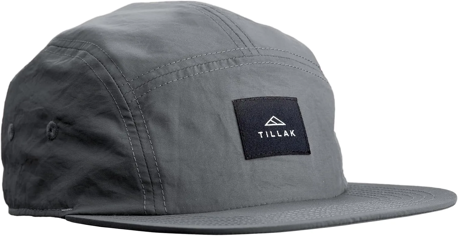 Wallowa Camp Hat, Lightweight Nylon 5 Panel Cap with Snap Closure