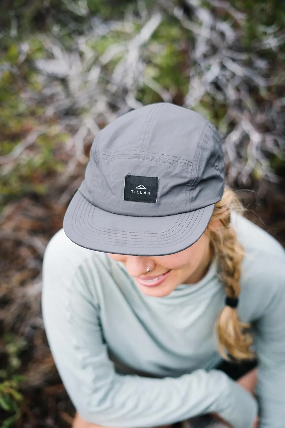 Wallowa Camp Hat, Lightweight Nylon 5 Panel Cap with Snap Closure