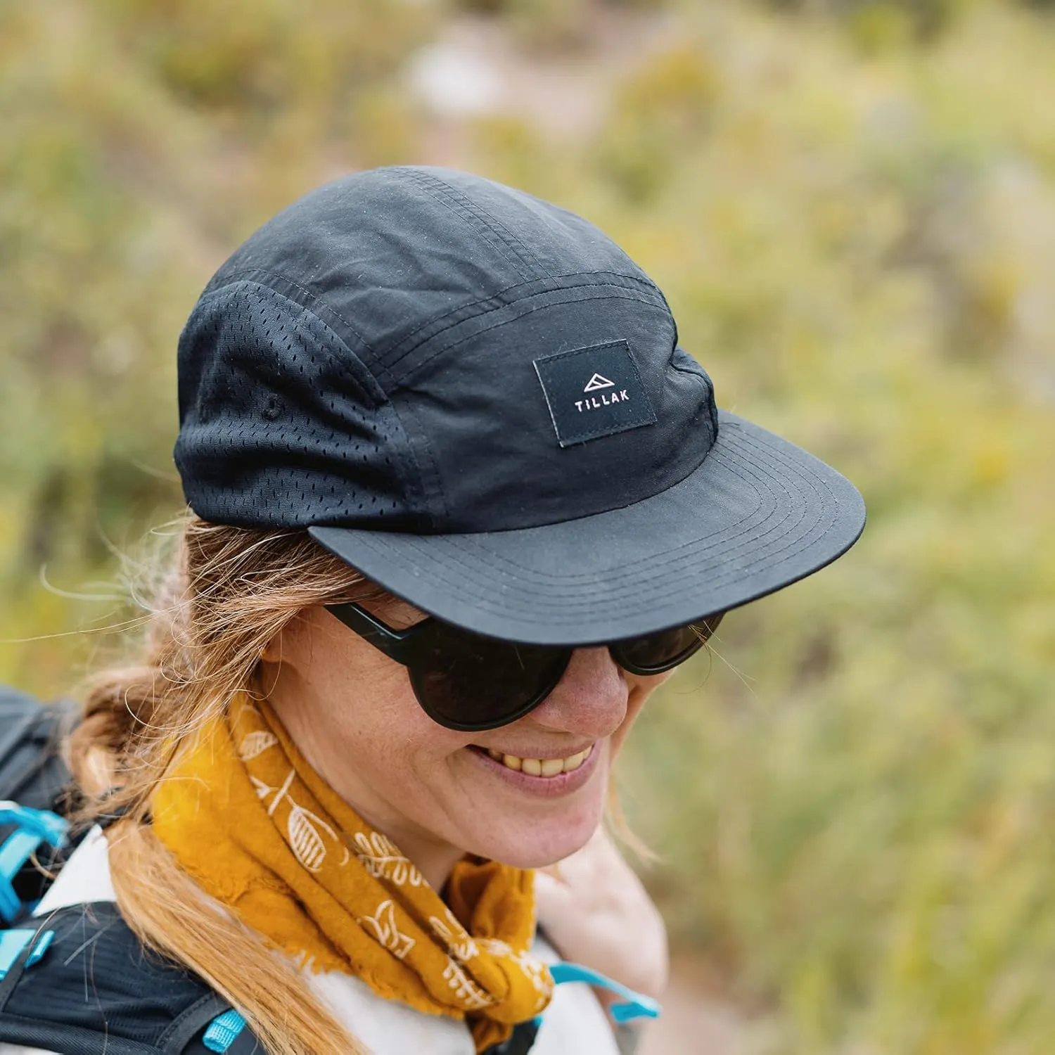 Wallowa Trail Hat, a Lightweight Nylon and Stretch Mesh 5 Panel Cap