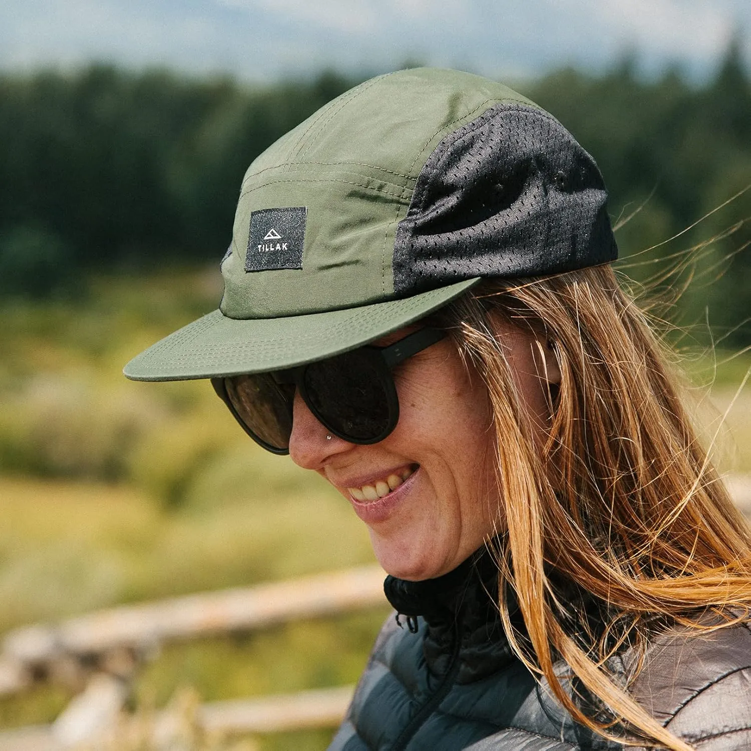 Wallowa Trail Hat, a Lightweight Nylon and Stretch Mesh 5 Panel Cap