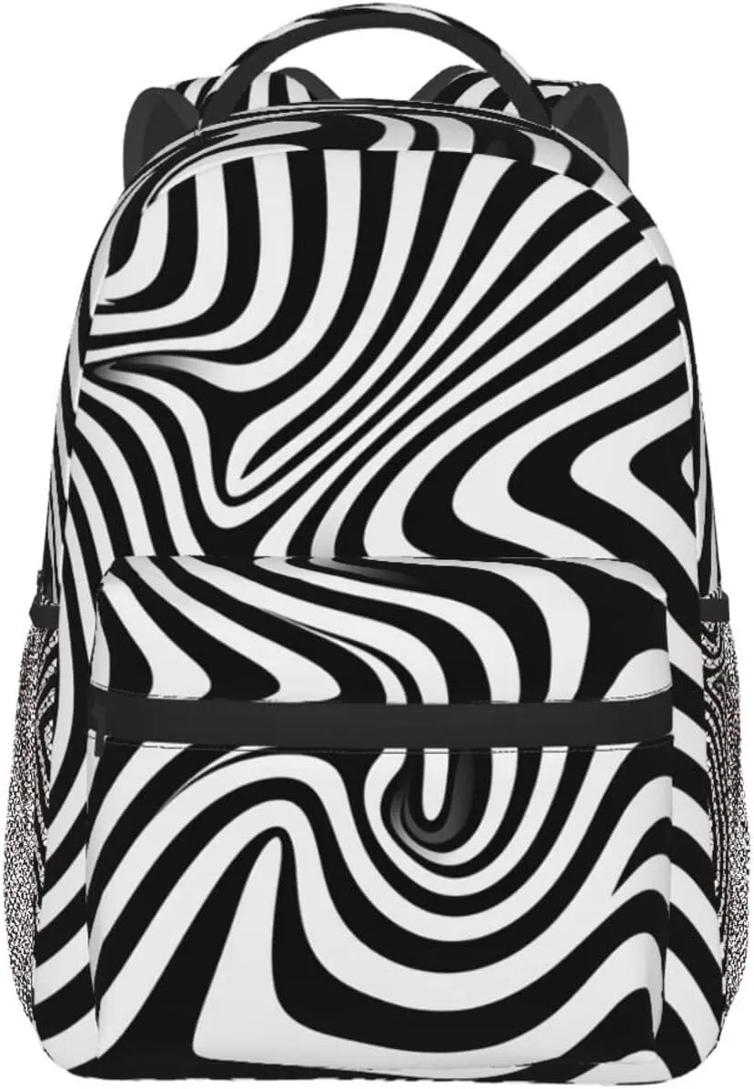 Whirlpool Illusion Backpack for Men Women Casual Daypack Laptop Backpack Computer Bag Travel Laptop Bag