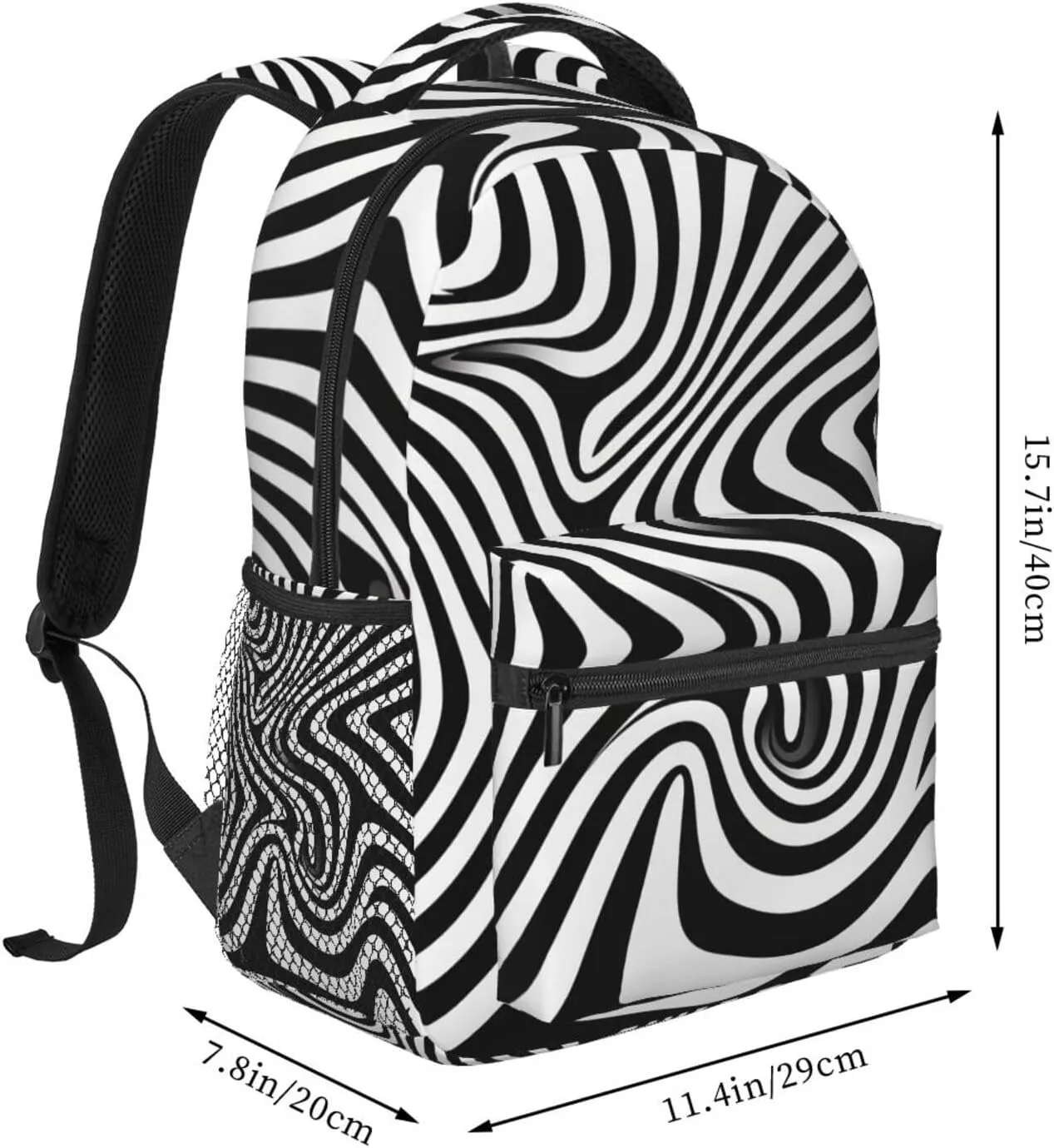 Whirlpool Illusion Backpack for Men Women Casual Daypack Laptop Backpack Computer Bag Travel Laptop Bag