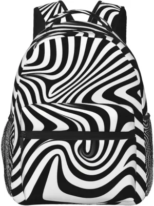 Whirlpool Illusion Backpack for Men Women Casual Daypack Laptop Backpack Computer Bag Travel Laptop Bag