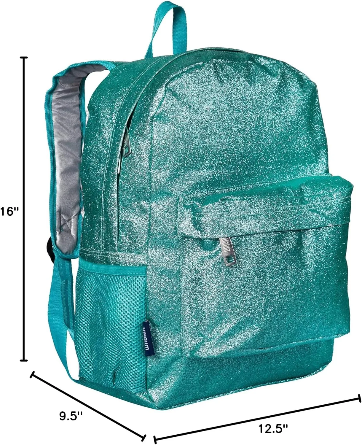 Wildkin 16-inch Kids Backpack – Durable, Padded & Spacious School Bag for Boys & Girls (Blue Glitter)