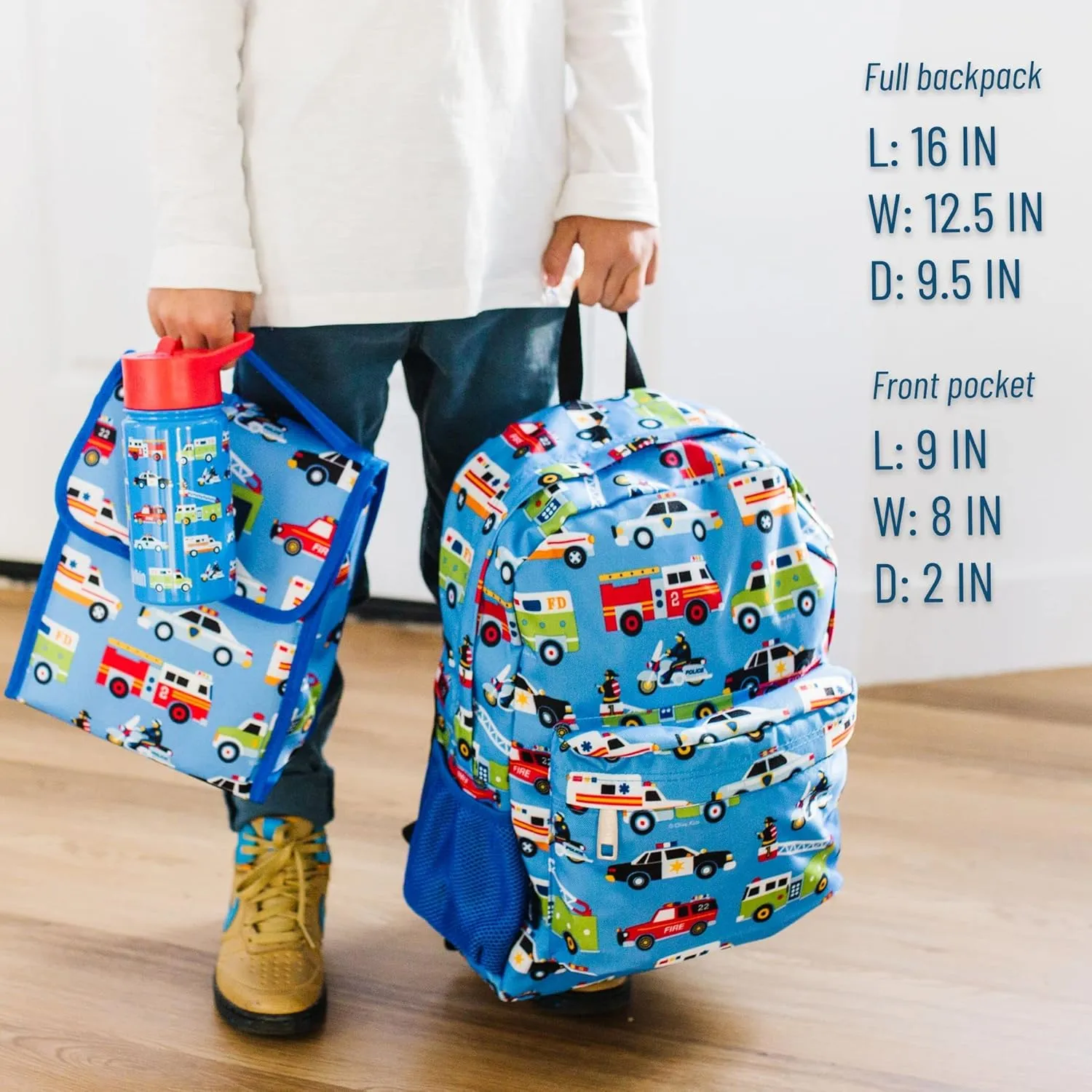 Wildkin 16-inch Kids Backpack – Durable, Padded & Spacious School Bag for Boys & Girls - Heroes