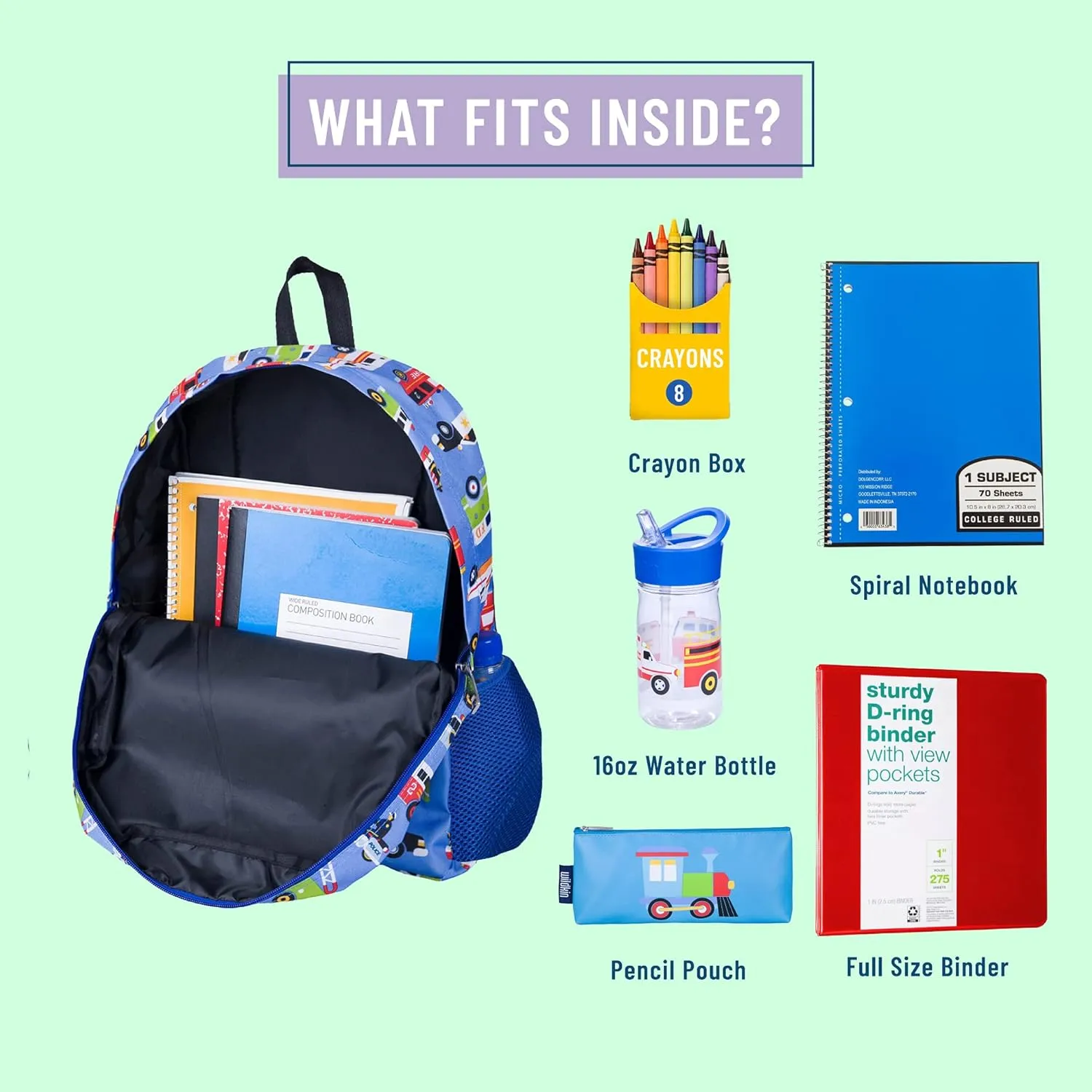 Wildkin 16-inch Kids Backpack – Durable, Padded & Spacious School Bag for Boys & Girls - Heroes