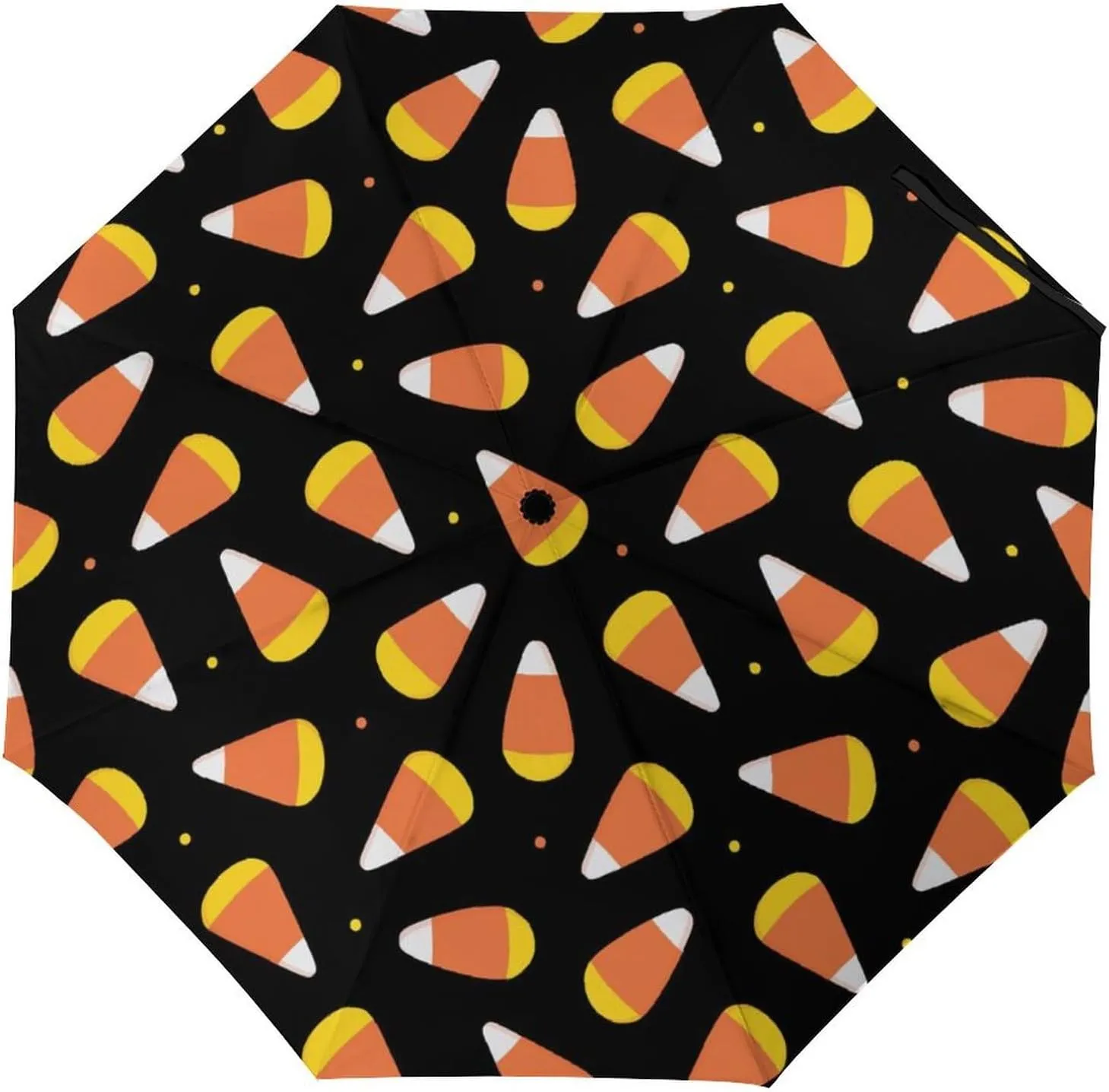 Windproof Travel Umbrellas for Rain,Candy Corns And Dots Durable & Compact Umbrella-Waterproof Canopy for Backpack, Purse, Portable, Umbrella for Travel