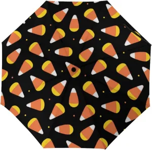 Windproof Travel Umbrellas for Rain,Candy Corns And Dots Durable & Compact Umbrella-Waterproof Canopy for Backpack, Purse, Portable, Umbrella for Travel