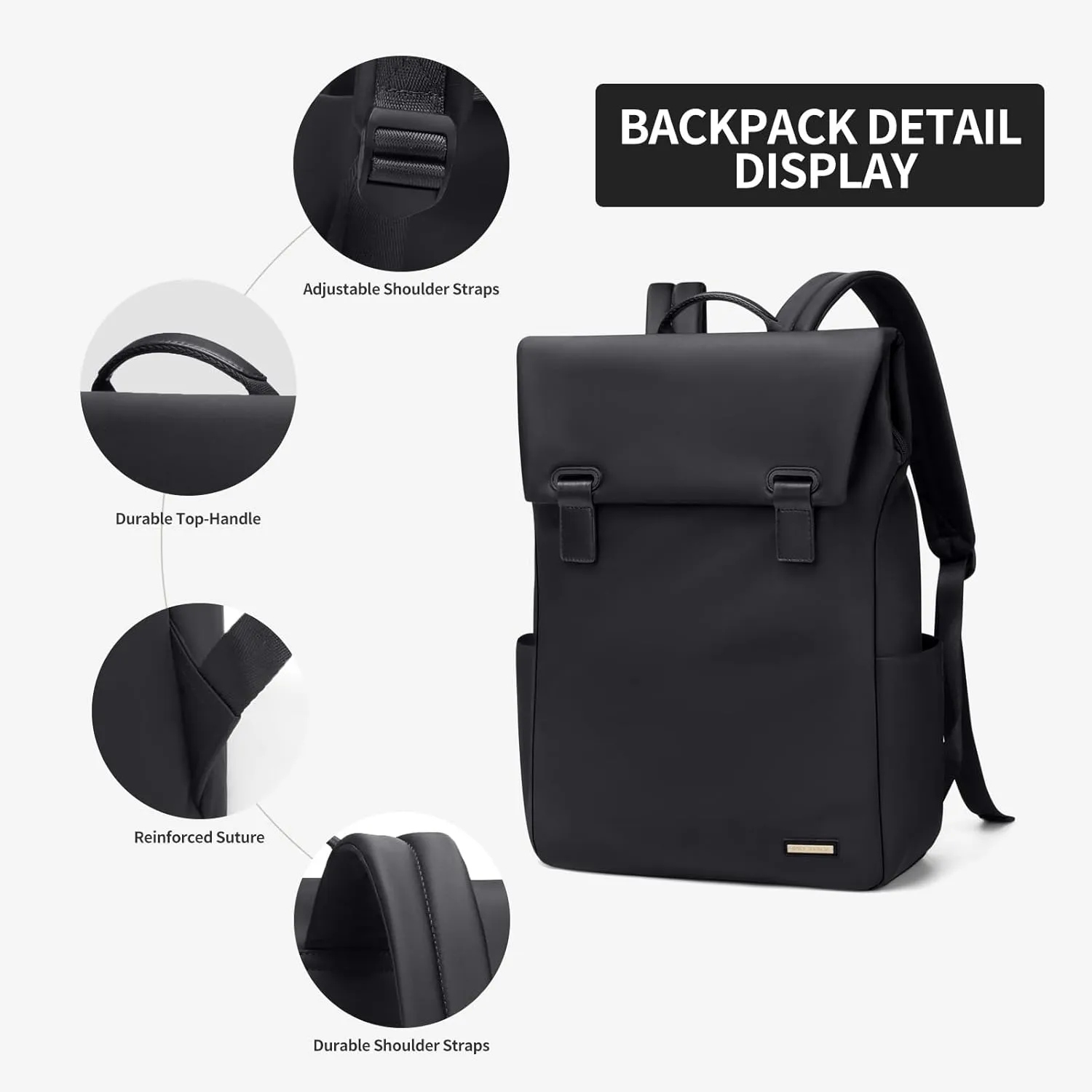 Women Laptop Backpack Computer Backpacks Carry On Waterproof backpack Fits 15.6Inch Notebook Travel Commute College (Black)