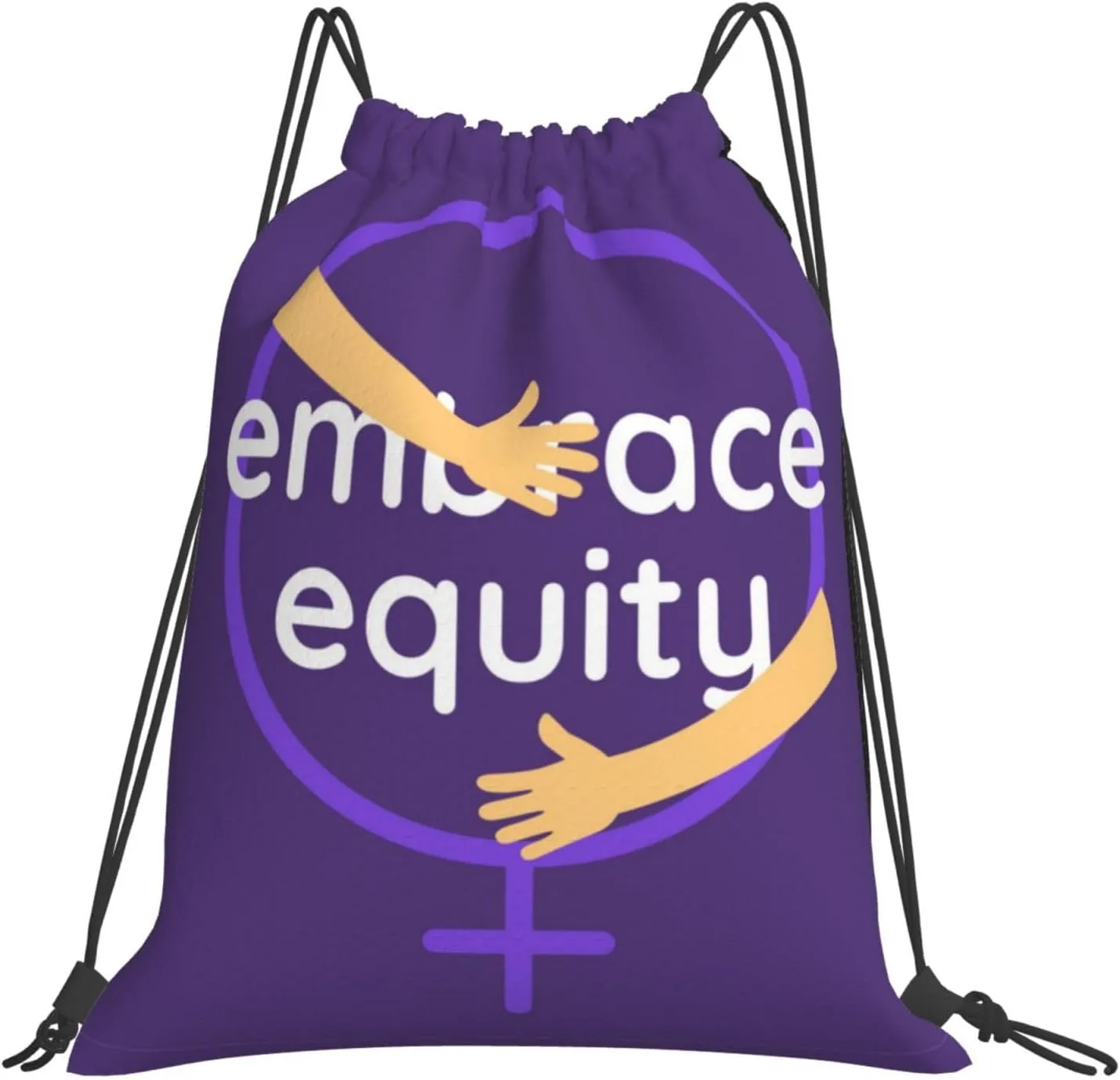 Women'S Equality Day 2024 Drawstring Backpack Rucksack Sackpack Travel Bags String Yoga Bags For Women Men 16 * 24 Inches, White