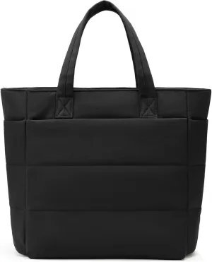 Work Tote Bag for Women,Lightweight Puffy Tote Bag Quilted Bag with Compartments,Handbag Nursing Bag for Travel,School