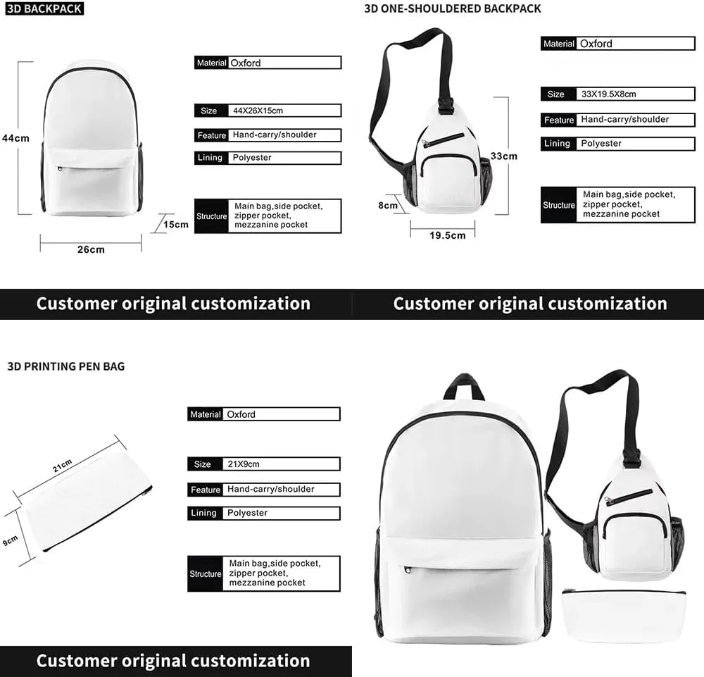 Yandel Sinfonico Tour 2025 Backpack 3 Pieces Sets Vintage Crossbody Bag Fashion Casual Travel Bag (Navy)