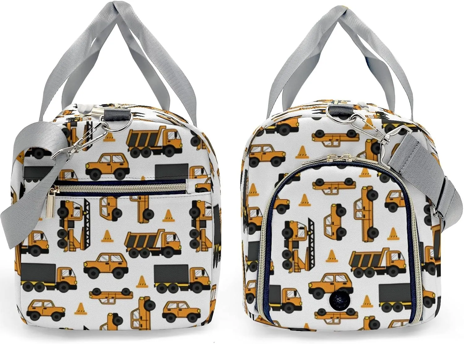 Yellow Truck Personalized Kids Duffel Swim Bag for Boys,Customized Swim Duffle Bag for Boys Man Kids Gifts