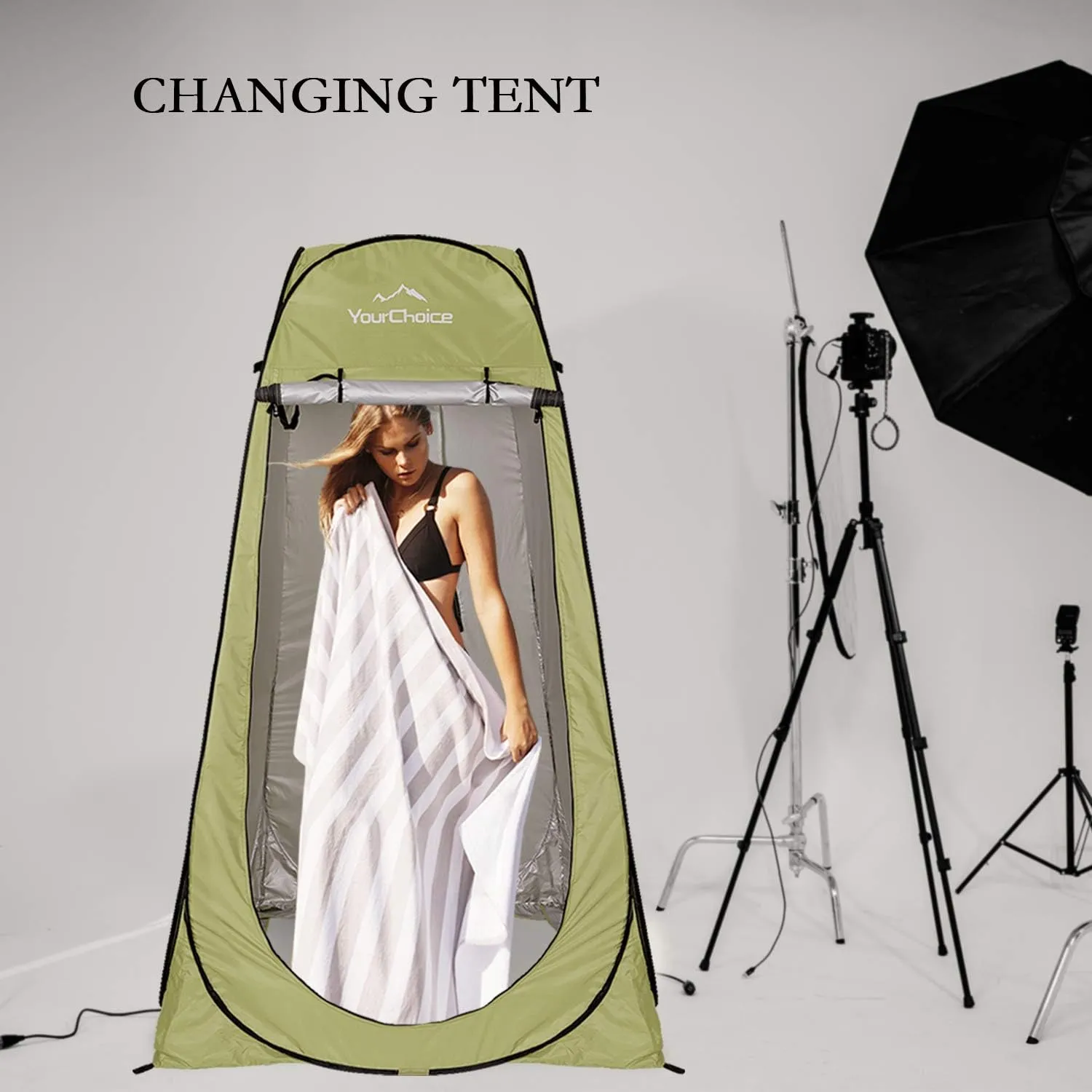 Your Choice Pop Up Privacy Shower Tent - Portable Changing Tent for Camping, Beach & Hiking - 6.2FT Lightweight with Carry Bag, Quick Setup & Full Coverage