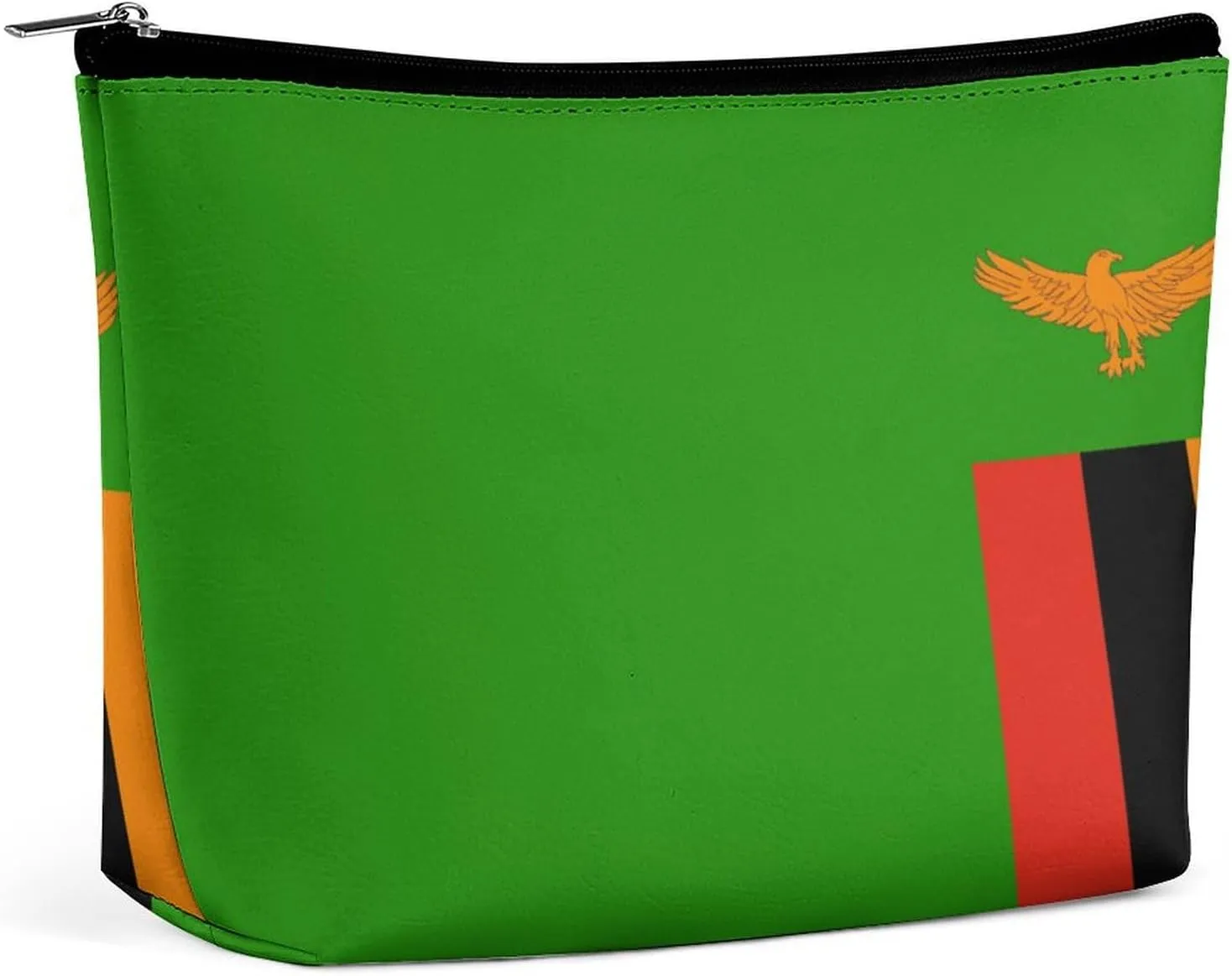 Zambia Flag Compact Makeup Bag Travel Cosmetic Pouch Organizer for Women Purse