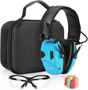 ZOHAN EM054 Electronic Ear Protection for Shooting Range with Sound Amplification Noise Reduction, Ear Muffs for Gun Range