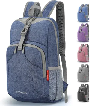 ZOMAKE Ultra Lightweight Backpack 10L, Small Hiking Daypack Water Resistant Travel Daybag Ultra Light Backpacks for Hiking (Navy Blue)