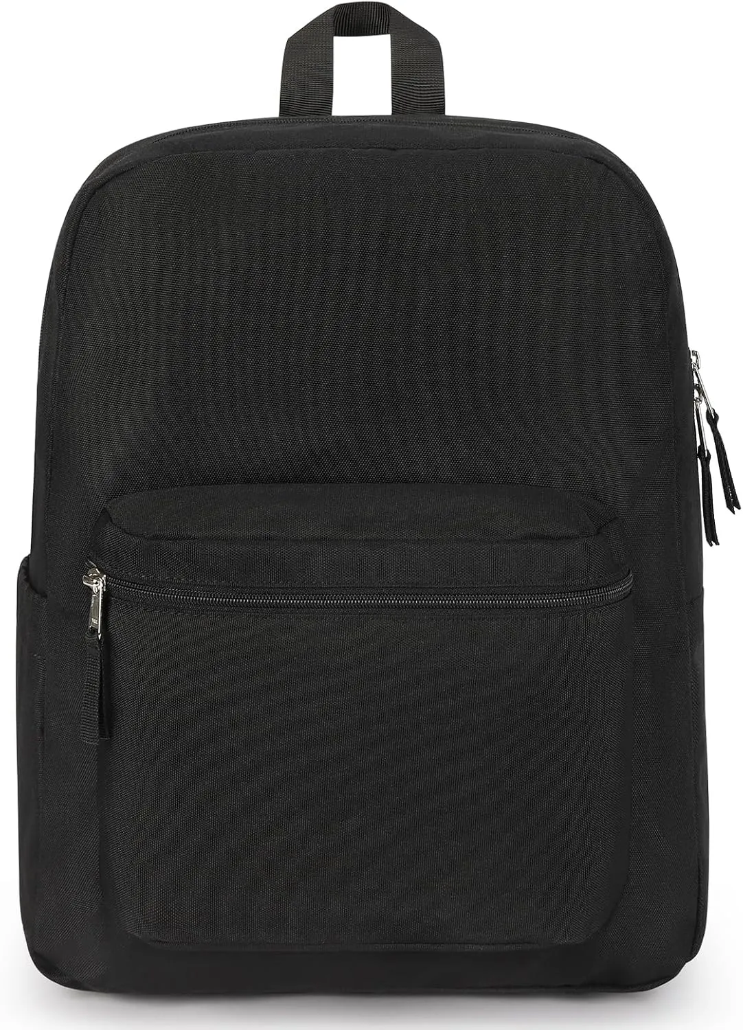 ZORFIN Black Backpack for School Work Travel: Lightweight Bookbag for Girls and Boys - Water Resistant Backpacks for Men and Women