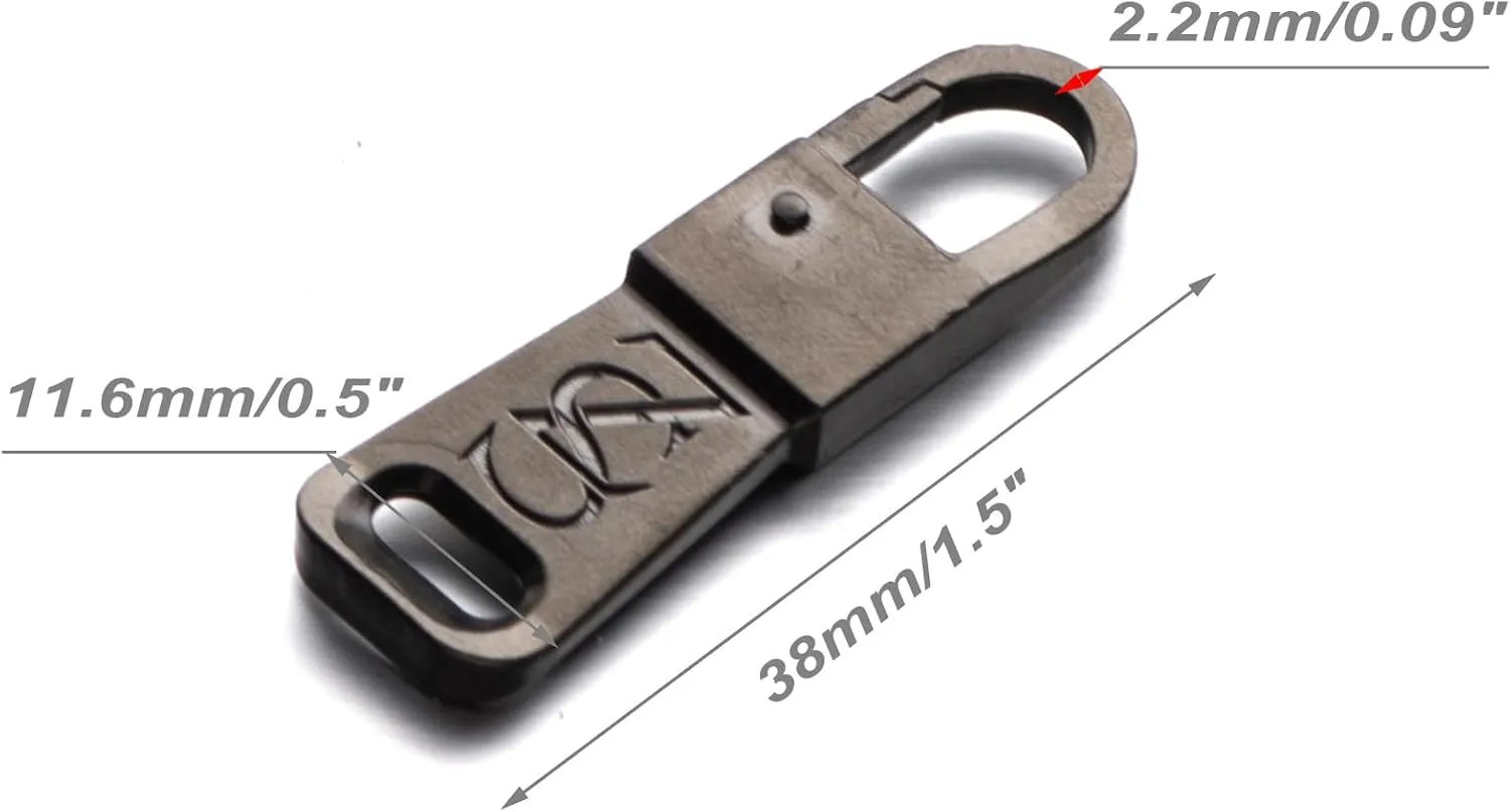 Zpsolution Stainless Steel Sturdy Zipper Pull Replacement for Suitcase Backpacks Easy Use for Broken or Missing Zipper Pulls
