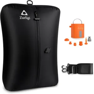 Zurligi Vacuum Bags for Travel with Pump, 40L Vacuum Compression Bag with Adjustable Shoulder Strap, IP67 Reusable Vacuum Packing Cubes for Luggage, Backpack, Suitcase, Yoga, Swim, Beach